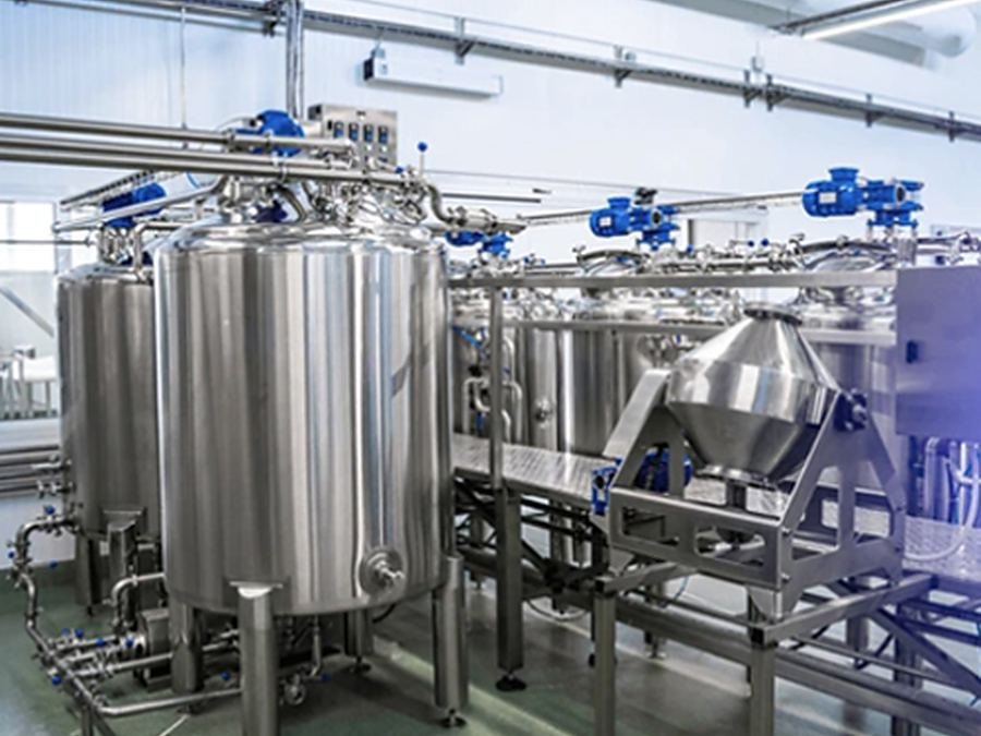 Stainless process tanks and pipework supplied by Ion Agua