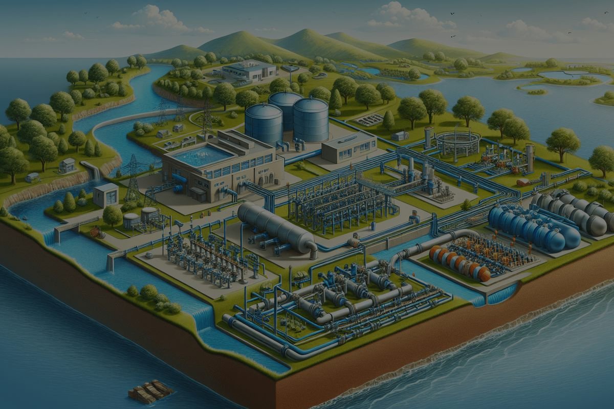 Isometric visualisation of a complete Ion Agua treatment facility